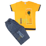 Boys Half Sleeves Short Suit - Yellow, Kids, Boys Sets And Suits, Chase Value, Chase Value