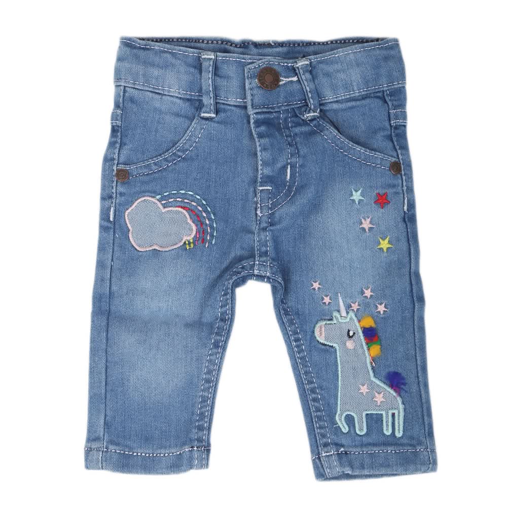 Newborn Girls Denim Pant - Light Blue, Kids, NB Girls Shorts Skirts And Pants, Chase Value, Chase Value