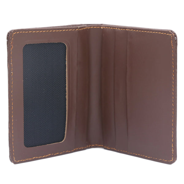 Cow Leather Card Holder - Brown, Men, Wallets, Chase Value, Chase Value