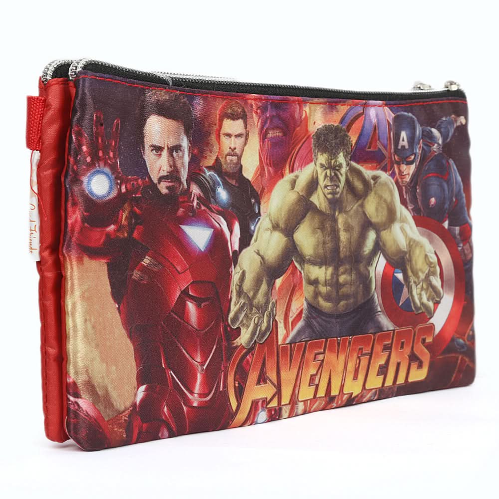 Pencil Pouch Two Zipper - A, Kids, Pencil Boxes And Stationery Sets, Chase Value, Chase Value