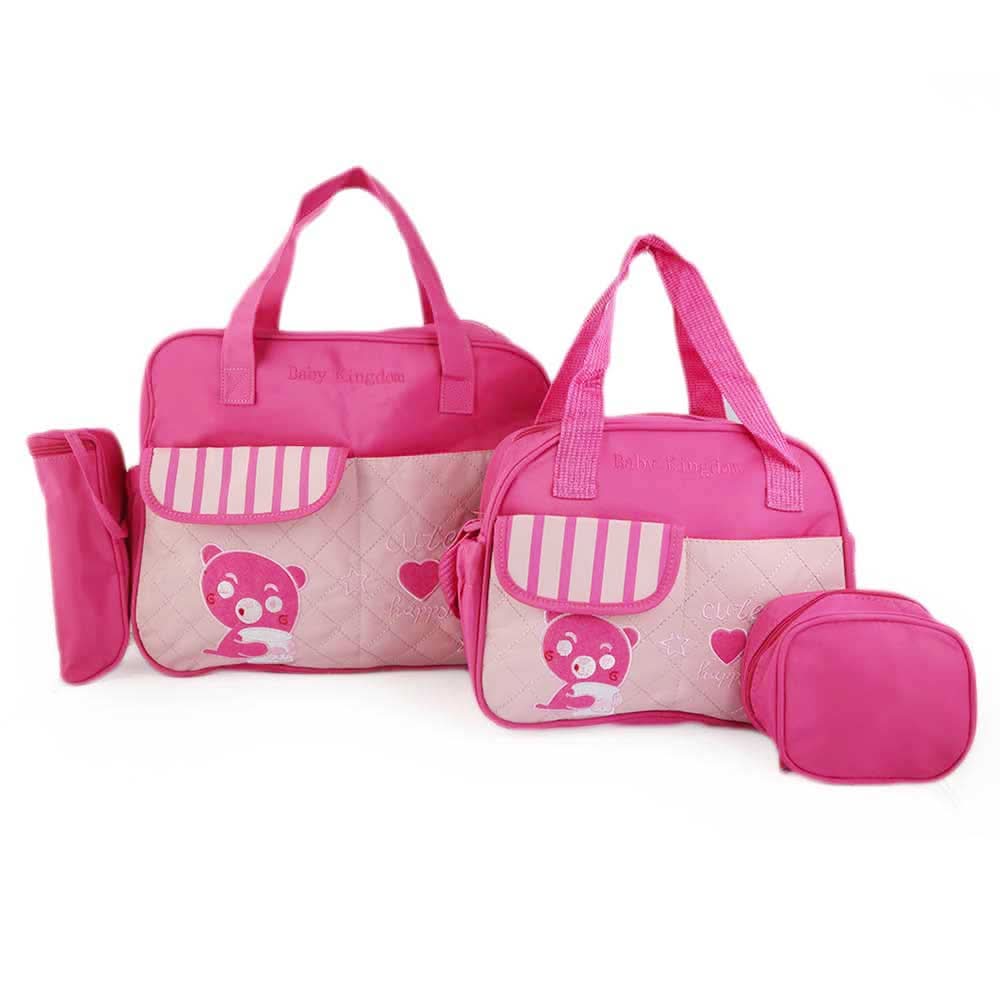 NewBorn Baby Bag 3 Pcs - Dark Pink, Kids, Maternity Bag (Diaper Bag), Chase Value, Chase Value