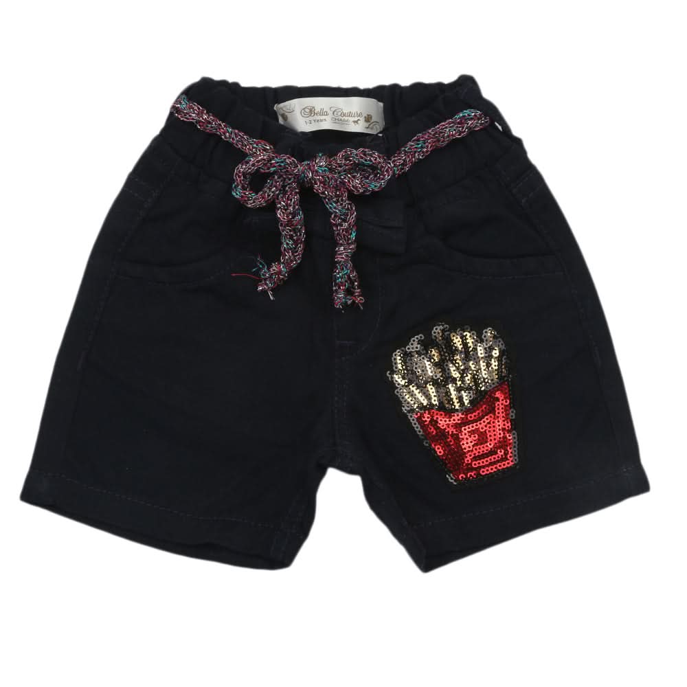 Girls Short - Navy Blue, Girls Shorts Skirts, Chase Value, Chase Value
