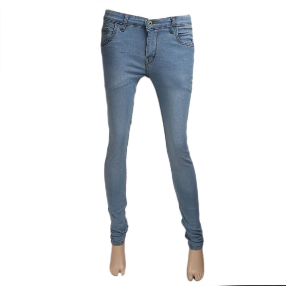 Women's Denim Pant With Whiskers - Blue, Women, Pants & Tights, Chase Value, Chase Value