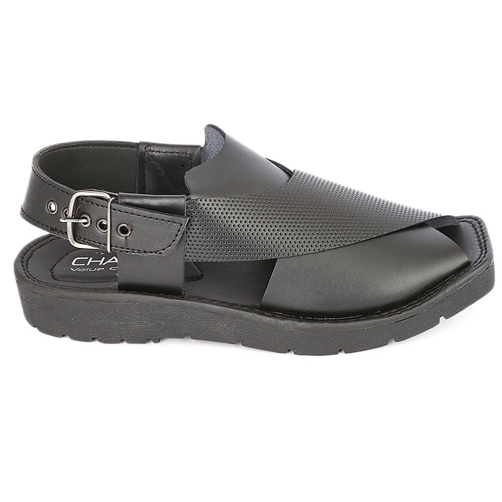 Men's Peshawari Sandal (PL1) - Black, Men, Sandals, Chase Value, Chase Value