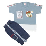 Boys Half Sleeves Short Suit 1183 - Steel Grey, Kids, Boys Sets And Suits, Chase Value, Chase Value