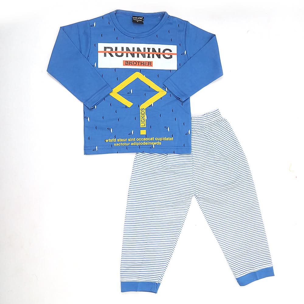 Boys Pajama Suit - Blue, Kids, Boys Sets And Suits, Chase Value, Chase Value
