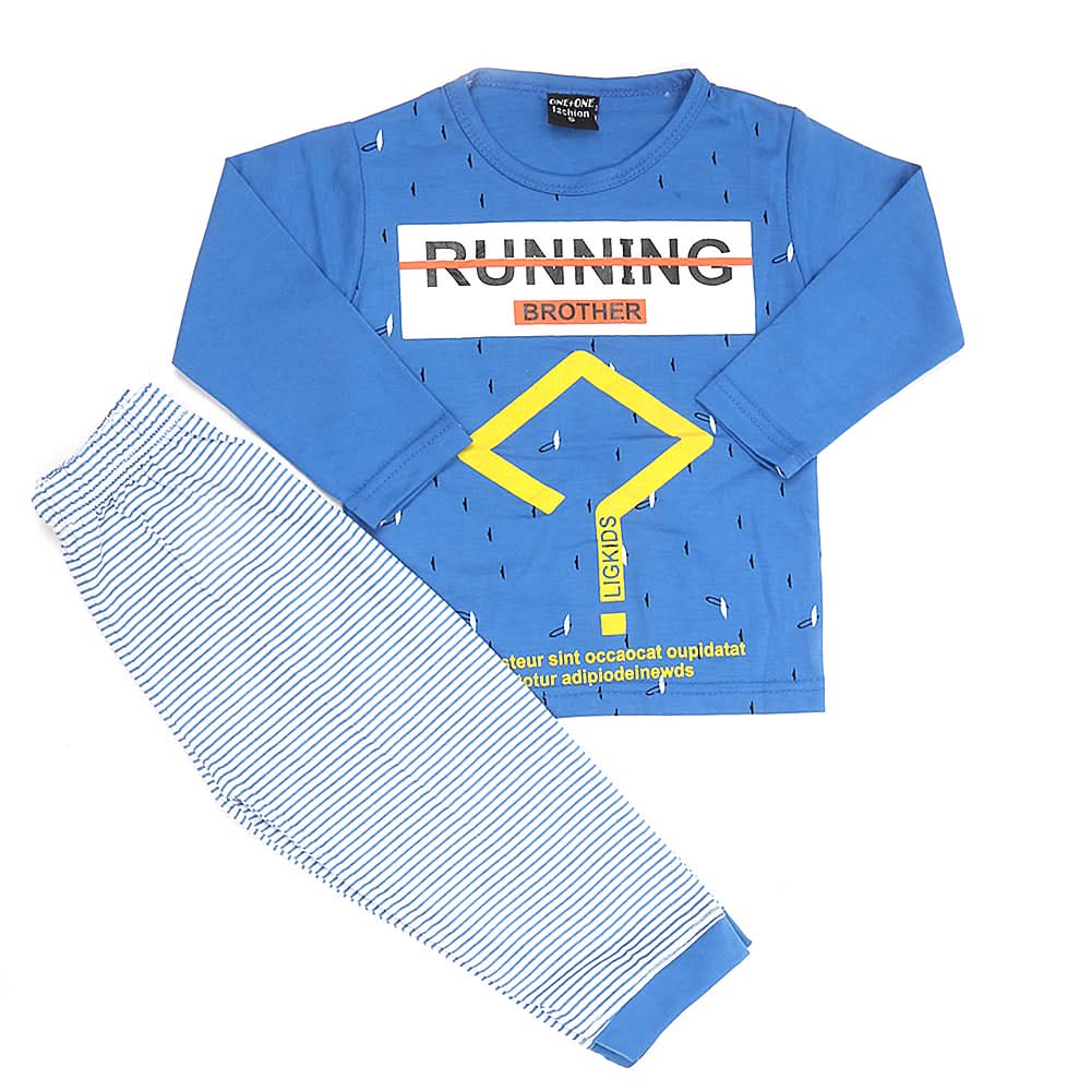 Boys Pajama Suit - Blue, Kids, Boys Sets And Suits, Chase Value, Chase Value
