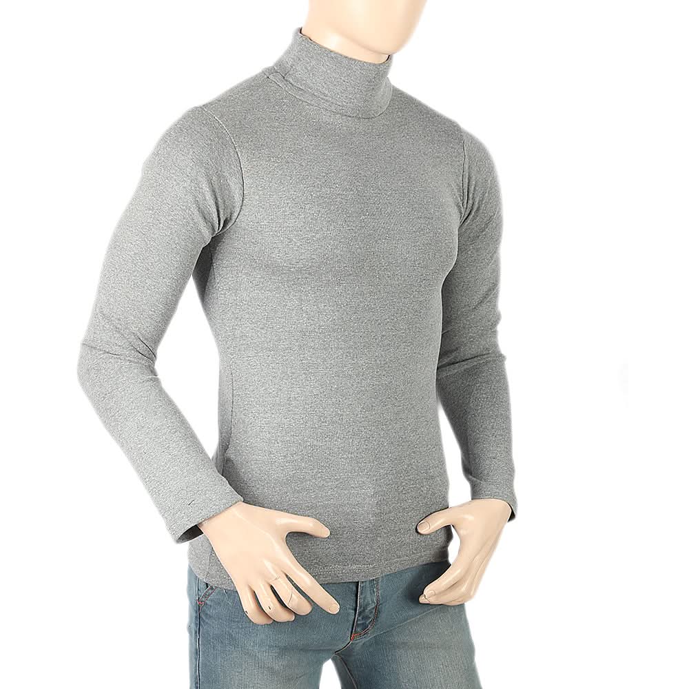 Men's Full Sleeves Plain High Neck - Grey, Men, Sweater and Sweat Shirts, Chase Value, Chase Value