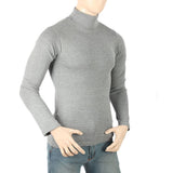 Men's Full Sleeves Plain High Neck - Grey, Men, Sweater and Sweat Shirts, Chase Value, Chase Value