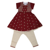 Girls Suit With Tights - Maroon, Kids, Girls Sets And Suits, Chase Value, Chase Value
