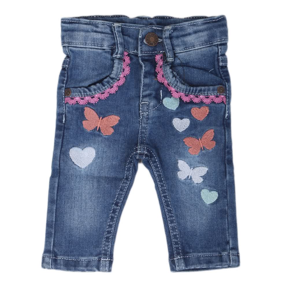 Newborn Girls Denim Pant - Light Blue, Kids, New Born Girls Shorts Skirts And Pants, Chase Value, Chase Value