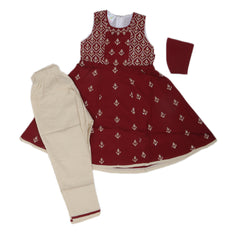 Girls Suit With Tights - Maroon, Kids, Girls Sets And Suits, Chase Value, Chase Value