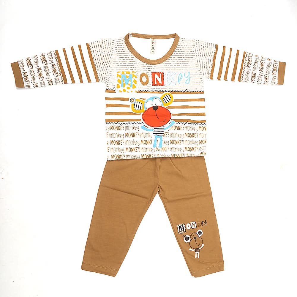 Boys Pajama Suit - Brown, Kids, Boys Sets And Suits, Chase Value, Chase Value