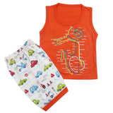 Boys Half Sleeves Sando Suit - Orange, Kids, Boys Sando, Chase Value, Chase Value