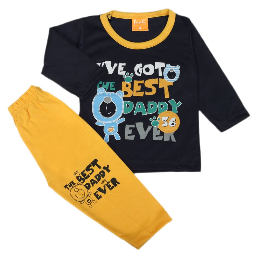 Newborn Boys Full Sleeves Suit - Navy Blue, Newborn Boys Sets & Suits, Chase Value, Chase Value
