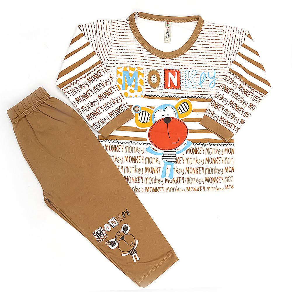 Boys Pajama Suit - Brown, Kids, Boys Sets And Suits, Chase Value, Chase Value