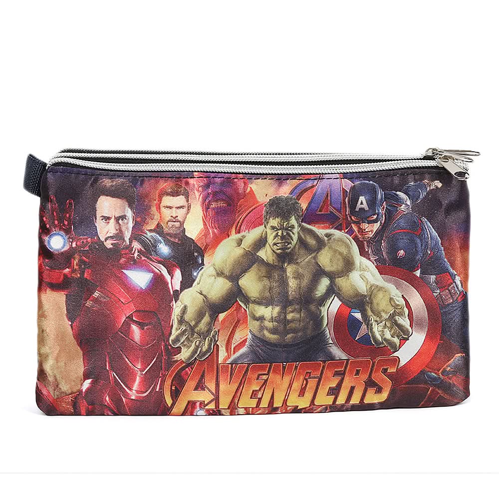 Pencil Pouch Three Zipper - C, Kids, Pencil Boxes And Stationery Sets, Chase Value, Chase Value