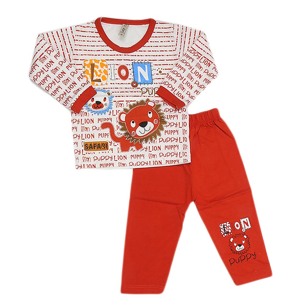 Boys Pajama Suit - Rust, Kids, Boys Sets And Suits, Chase Value, Chase Value