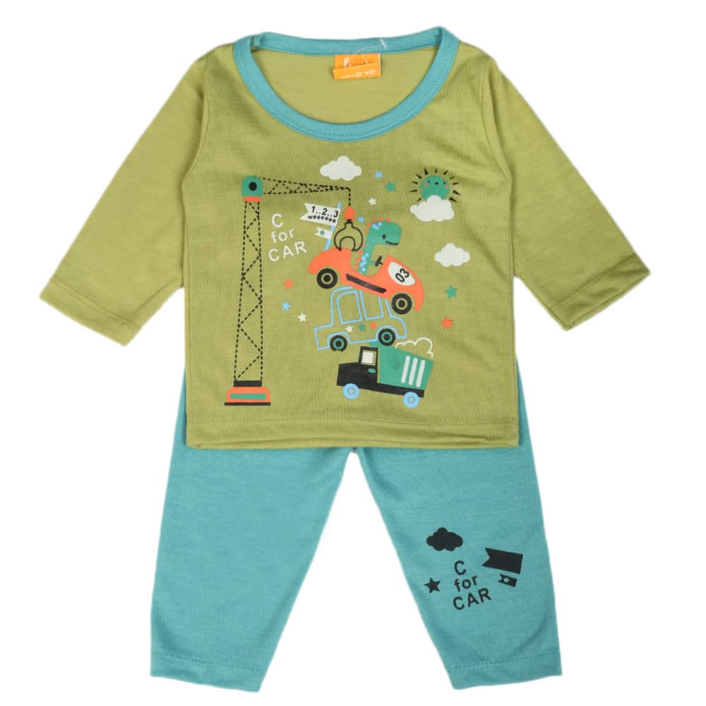 Newborn Boys Full Sleeves Suit - Light Green, Newborn Boys Sets & Suits, Chase Value, Chase Value