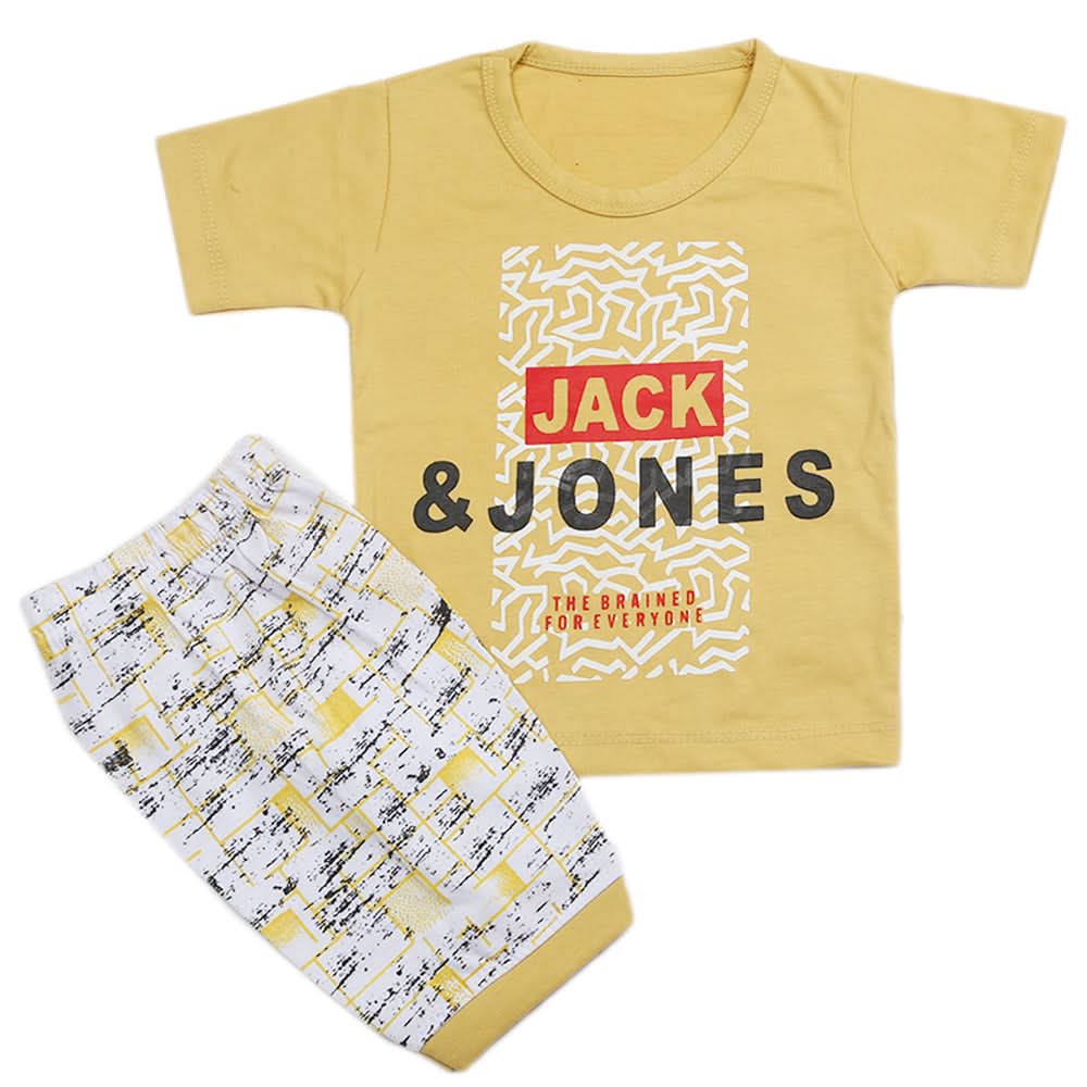 Boys Half Sleeves Short Suit - Camel, Kids, Boys Sets And Suits, Chase Value, Chase Value