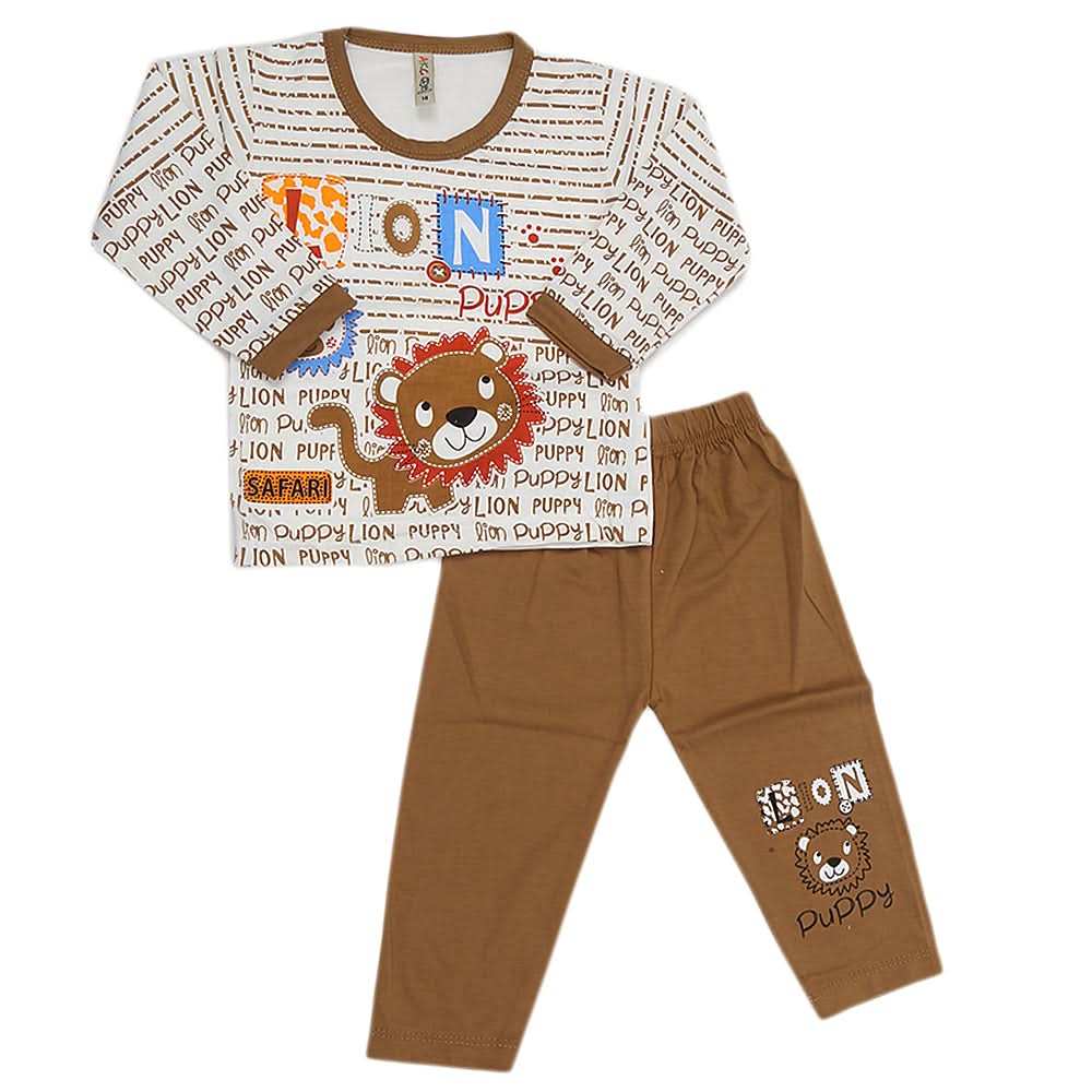 Boys Pajama Suit - Brown, Kids, Boys Sets And Suits, Chase Value, Chase Value