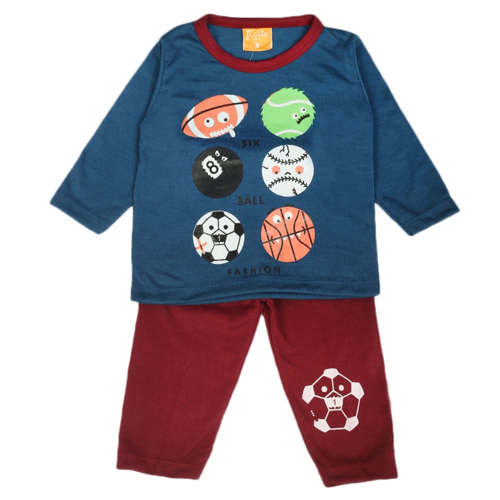 Newborn Boys Full Sleeves Suit - Steel Blue, Newborn Boys Sets & Suits, Chase Value, Chase Value