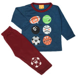 Newborn Boys Full Sleeves Suit - Steel Blue, Newborn Boys Sets & Suits, Chase Value, Chase Value