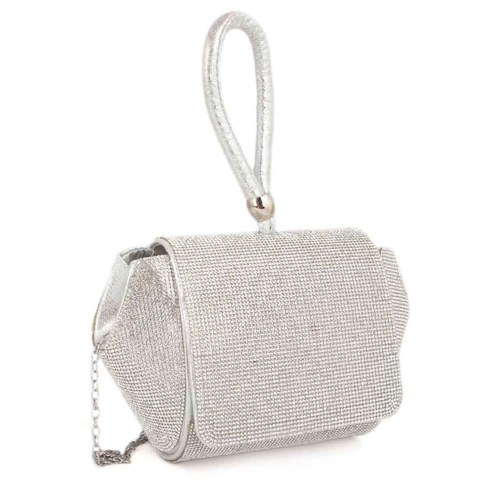 Women's Bridal Clutch HD-11 (SH88) - Silver, Women, Clutches, Chase Value, Chase Value