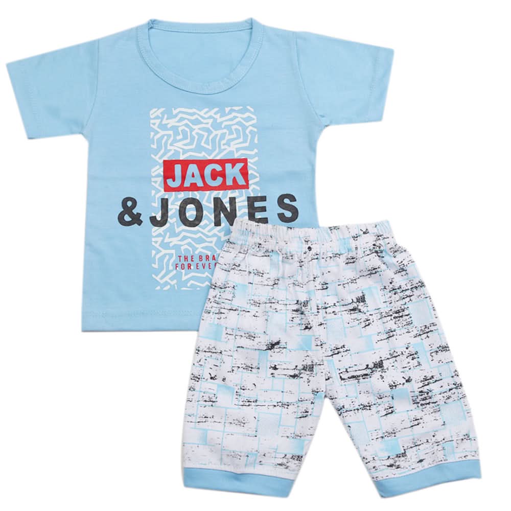 Boys Half Sleeves Short Suit - Blue, Kids, Boys Sets And Suits, Chase Value, Chase Value