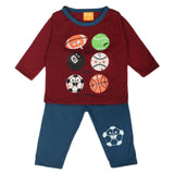 Newborn Boys Full Sleeves Suit - Maroon, Newborn Boys Sets & Suits, Chase Value, Chase Value