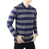Men's Full Sleeves Polo T-Shirt - Navy Blue, Men, T-Shirts And Polos, Chase Value, Chase Value
