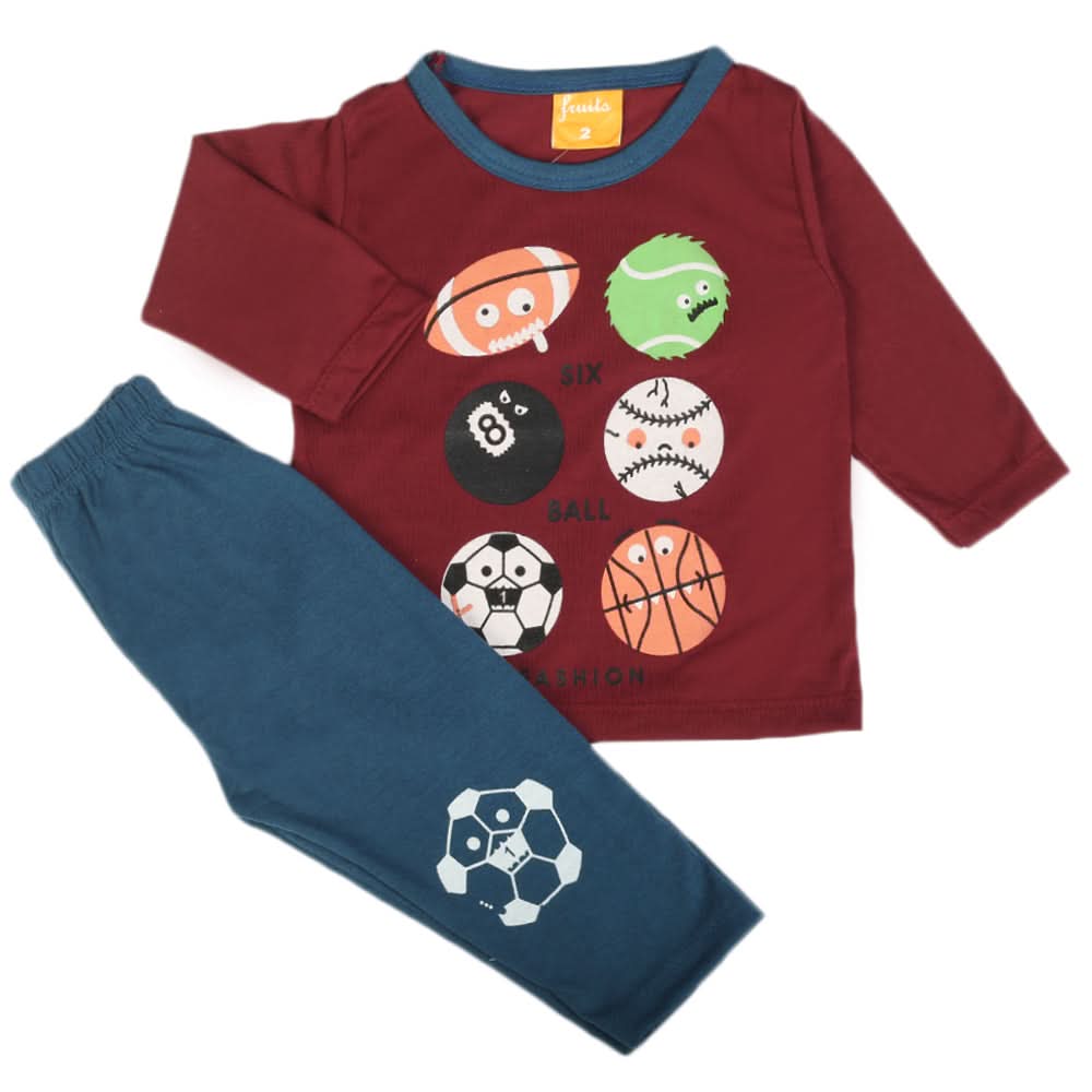 Newborn Boys Full Sleeves Suit - Maroon, Newborn Boys Sets & Suits, Chase Value, Chase Value