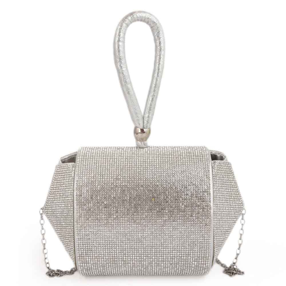 Women's Bridal Clutch HD-11 (SH88) - Silver, Women, Clutches, Chase Value, Chase Value