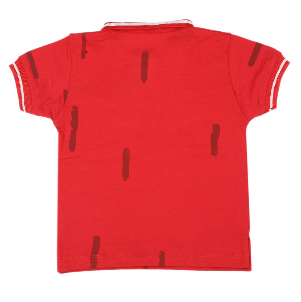 Boys Half Sleeves T-Shirt - Red, Boys T-Shirts, Chase Value, Chase Value