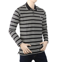 Men's Full Sleeves Polo T-Shirt - Black, Men, T-Shirts And Polos, Chase Value, Chase Value
