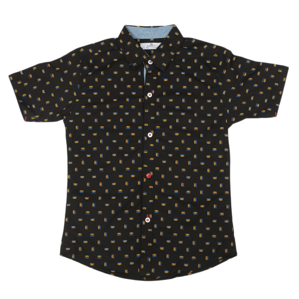 Boys Eminent Casual Half Sleeves Shirt - Black, Boys Shirts, Eminent, Chase Value