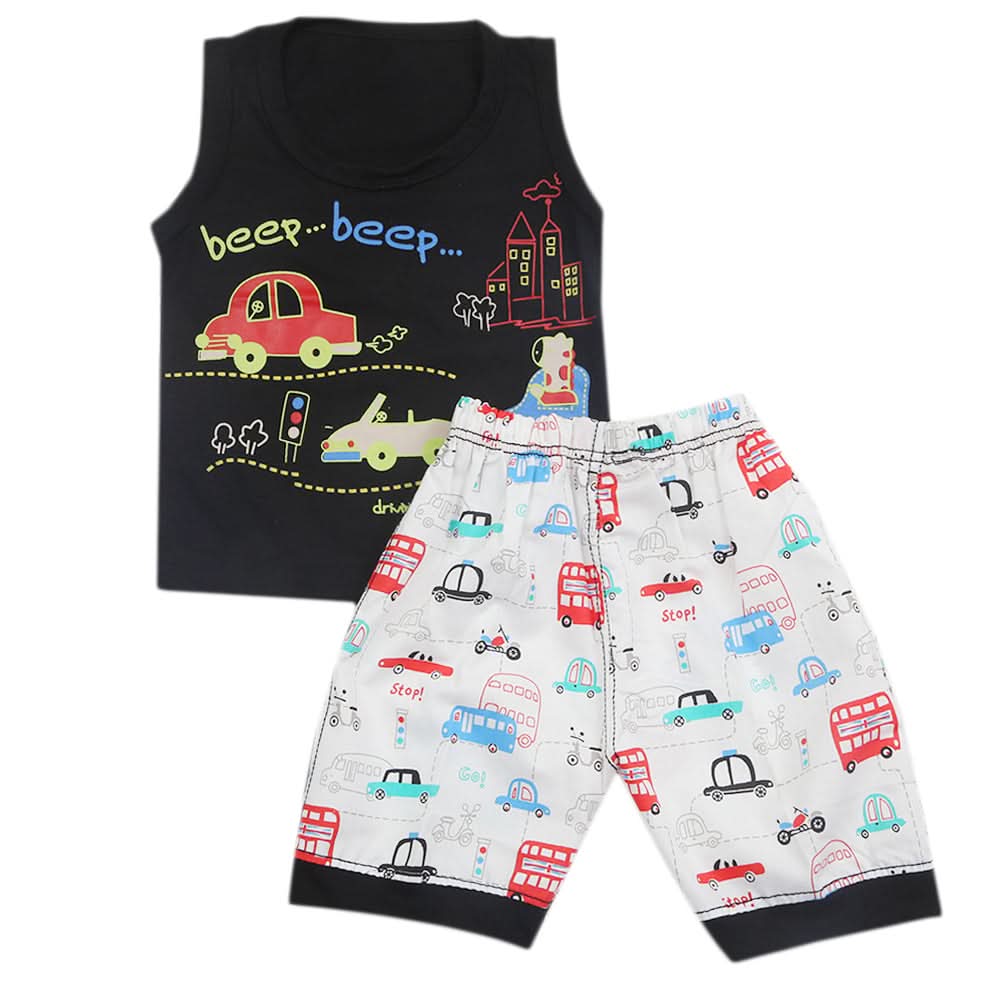 Boys Half Sleeves Sando Suit - Black, Kids, Boys Sando, Chase Value, Chase Value