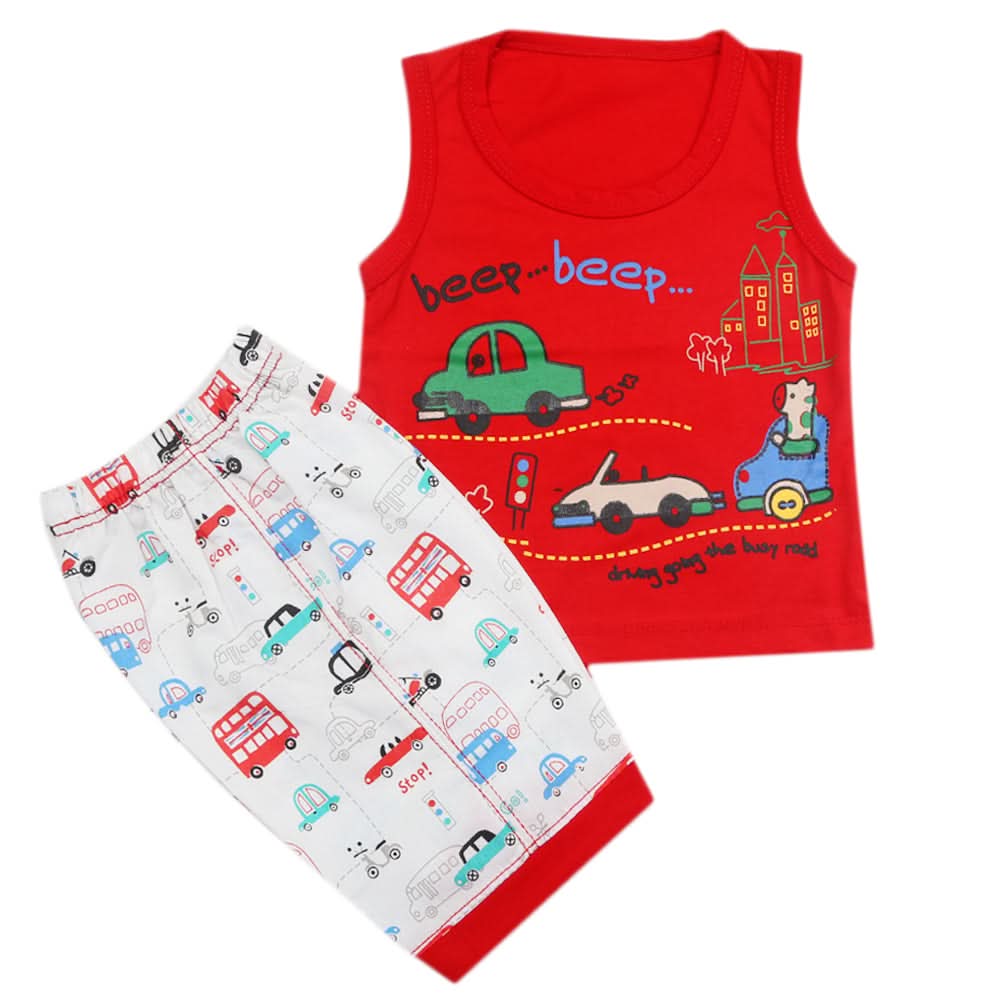 Boys Half Sleeves Sando Suit - Red, Kids, Boys Sando, Chase Value, Chase Value