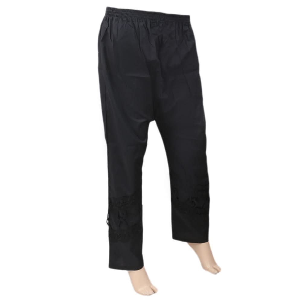 Women's Trouser Bottom Lace With Dori - Black, Women, Pants & Tights, Chase Value, Chase Value