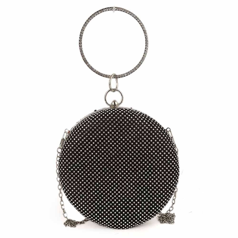 Women's Bridal Clutch HD-3451 (SH88) - Black, Women, Clutches, Chase Value, Chase Value