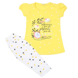 Girls Half Sleeves Suit - Yellow, Kids, Girls Sets And Suits, Chase Value, Chase Value