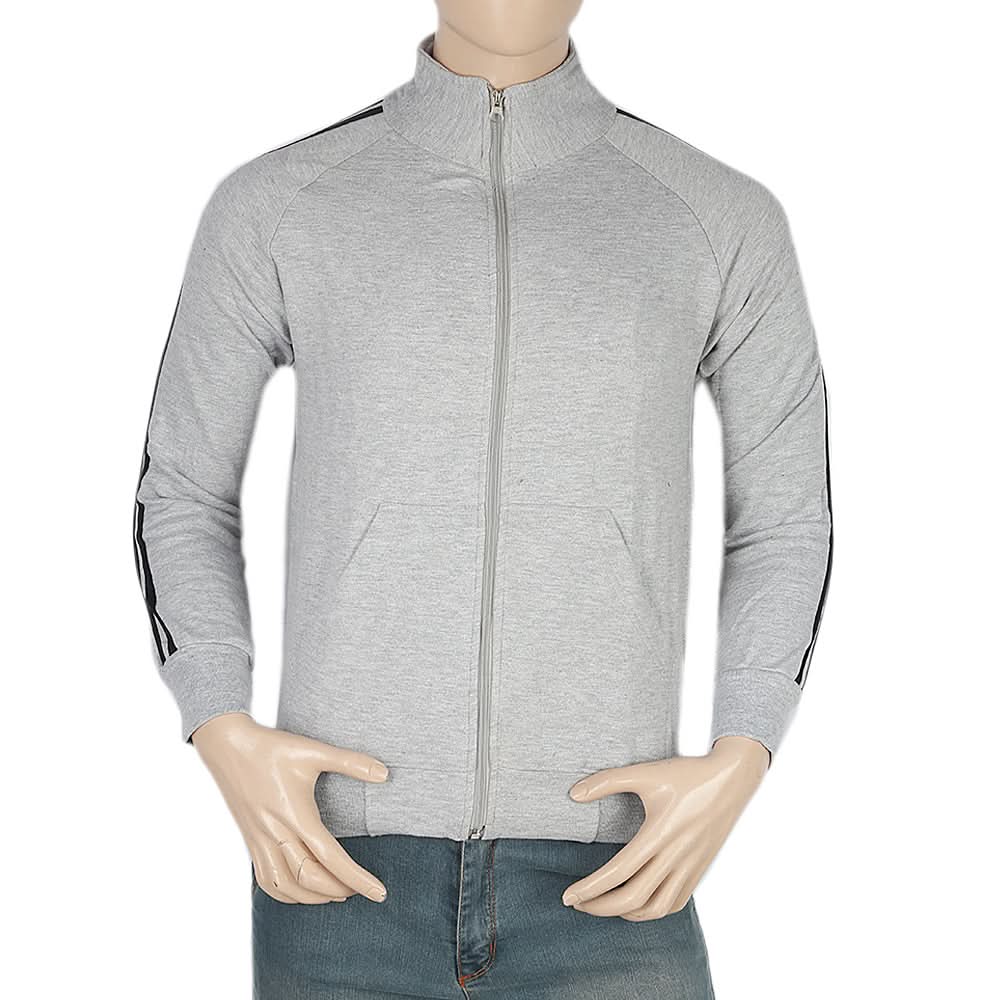Men's Fleece Zipper Jacket - Grey, Men, Jackets and Hoodies, Chase Value, Chase Value
