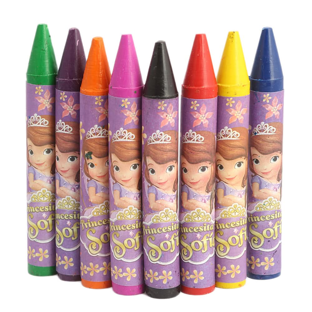 Princesita Sofia Crayons 8 Pcs Set - Purple, Kids, Colouring Tools, Chase Value, Chase Value