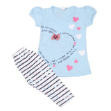 Girls Half Sleeves Suit - Blue, Kids, Girls Sets And Suits, Chase Value, Chase Value