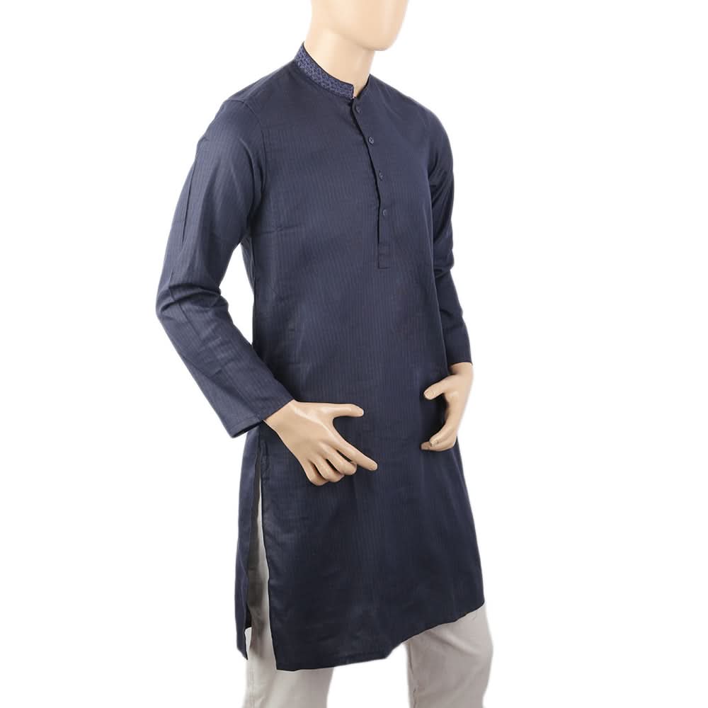 Men's Mashriq Slim Fit Kurta - Blue, Men, Kurtas, Chase Value, Chase Value