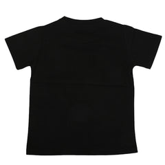Boys Round Neck Half Sleeves T-Shirt - Black, Kids, Boys T-Shirts, Chase Value, Chase Value