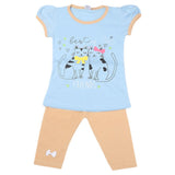 Girls Half Sleeves Suit - Blue, Kids, Girls Sets And Suits, Chase Value, Chase Value