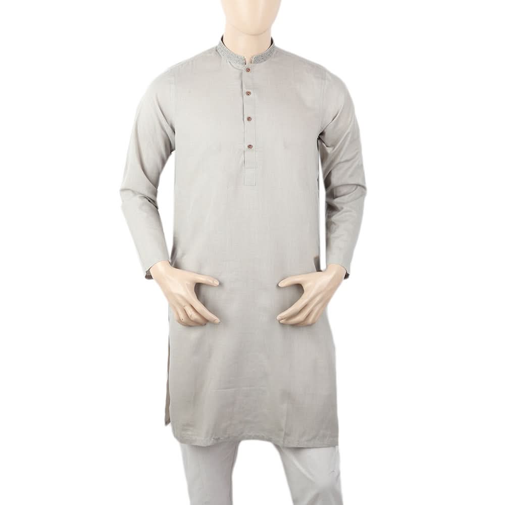 Men's Mashriq Slim Fit Kurta - Ash, Men, Kurtas, Chase Value, Chase Value