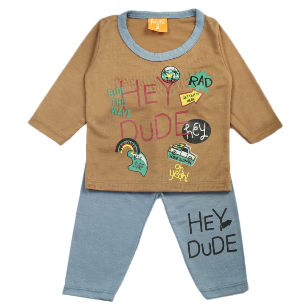 Newborn Boys Full Sleeves Suit - Light Brown, Newborn Boys Sets & Suits, Chase Value, Chase Value