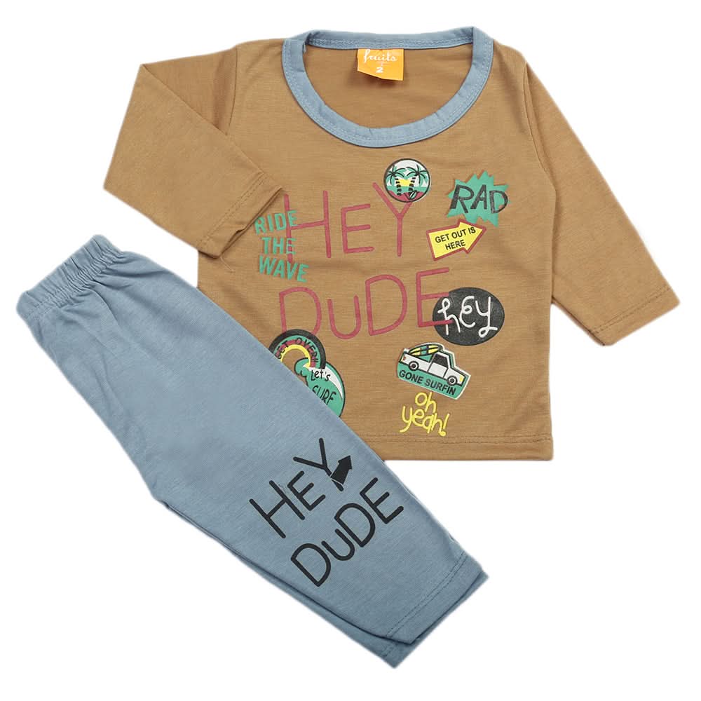 Newborn Boys Full Sleeves Suit - Light Brown, Newborn Boys Sets & Suits, Chase Value, Chase Value
